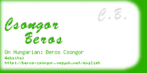 csongor beros business card
